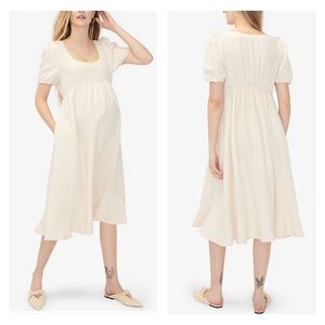 HATCH Collection cream The Tisha Dress Maternity size 2  women’s 6-8